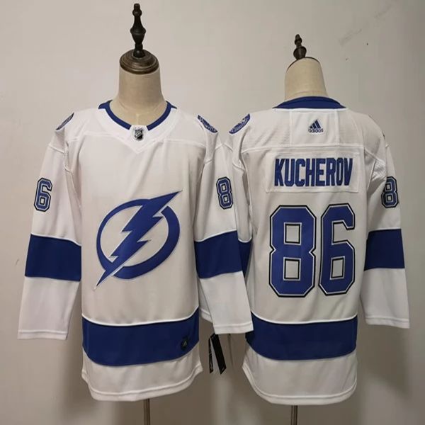 Herren Tampa Bay Lightning Eishockey Trikot Nikita Kucherov #86 2018-19 Weiß Authentic